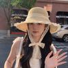 Summer New Lace Hollow Breathable Sunscreen Hat Sun Hat Travel Seaside Beach Photo Straw Hat Woman
