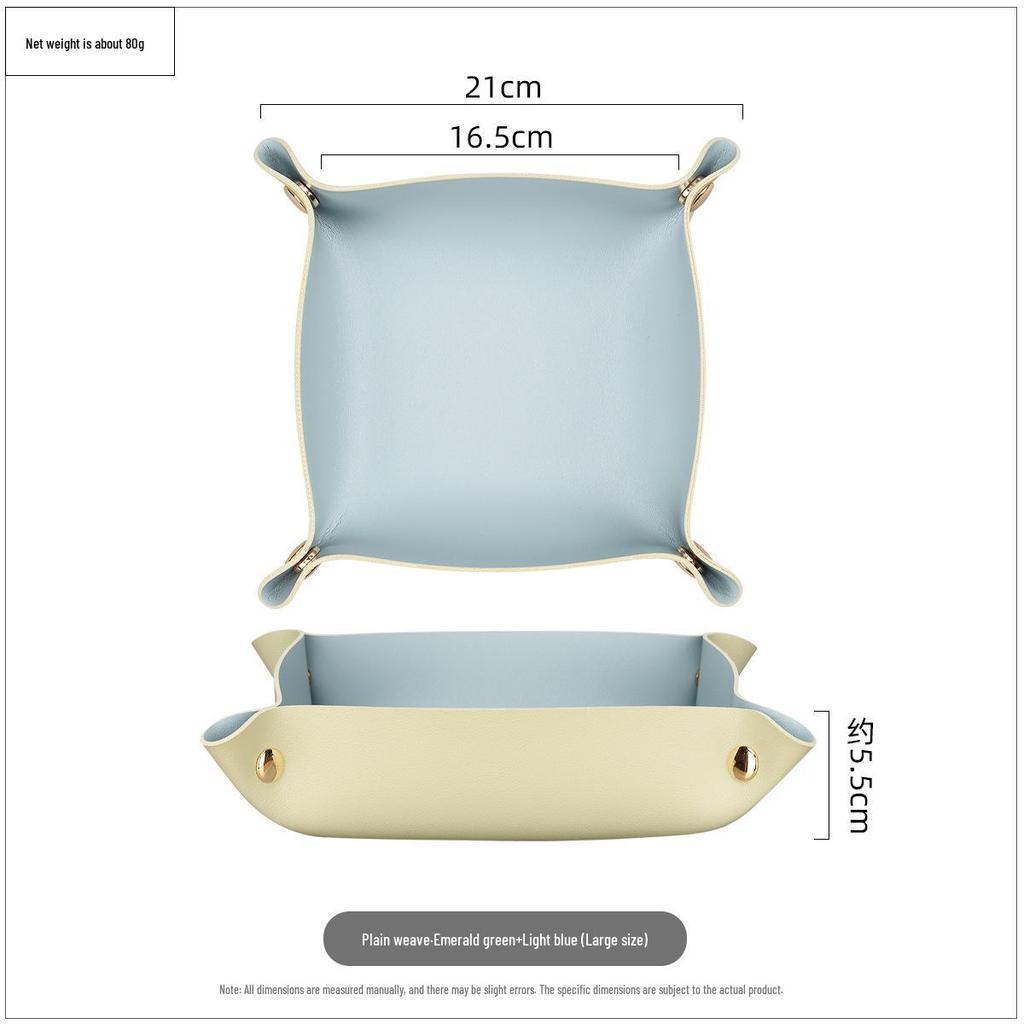 Nordic Leather Storage Tray for Keys, Cosmetics, and Sundries