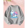 Cute Halloween Girl Creative Ghost Print Sweatshirt - Comfortable Long-Sleeve Round Neck for Autumn And Winter