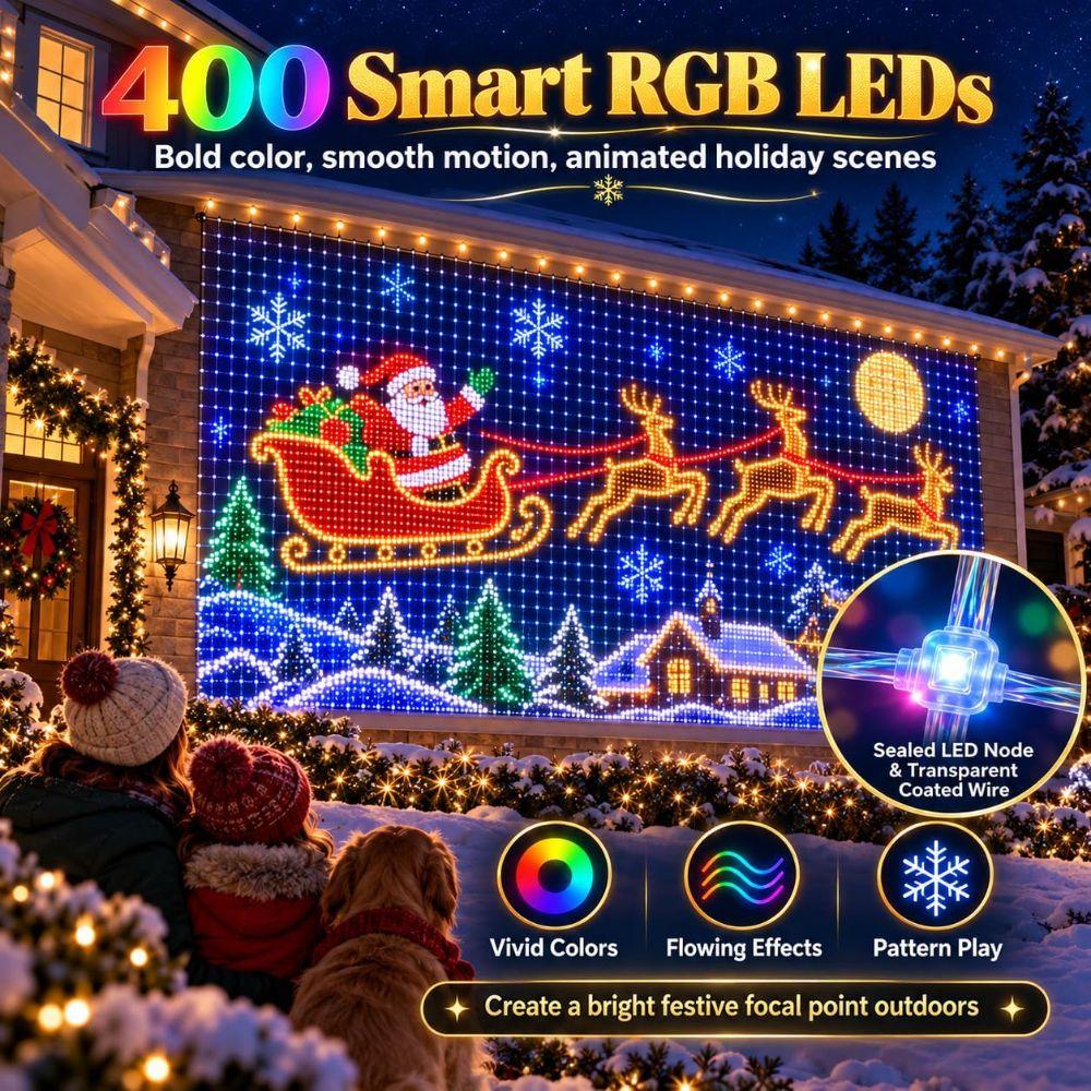 with Star Topper Smart Animated Christmas Tree Lights LED String Lights Outdoor Indoor Use