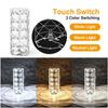 Lampada da tavolo in cristallo Lampada rosa con controllo touch, 3/16 colori che cambiano luce notturna RGB, lampada LED con alimentazione USB per camera da letto Soggiorno Decorazione cena per feste
