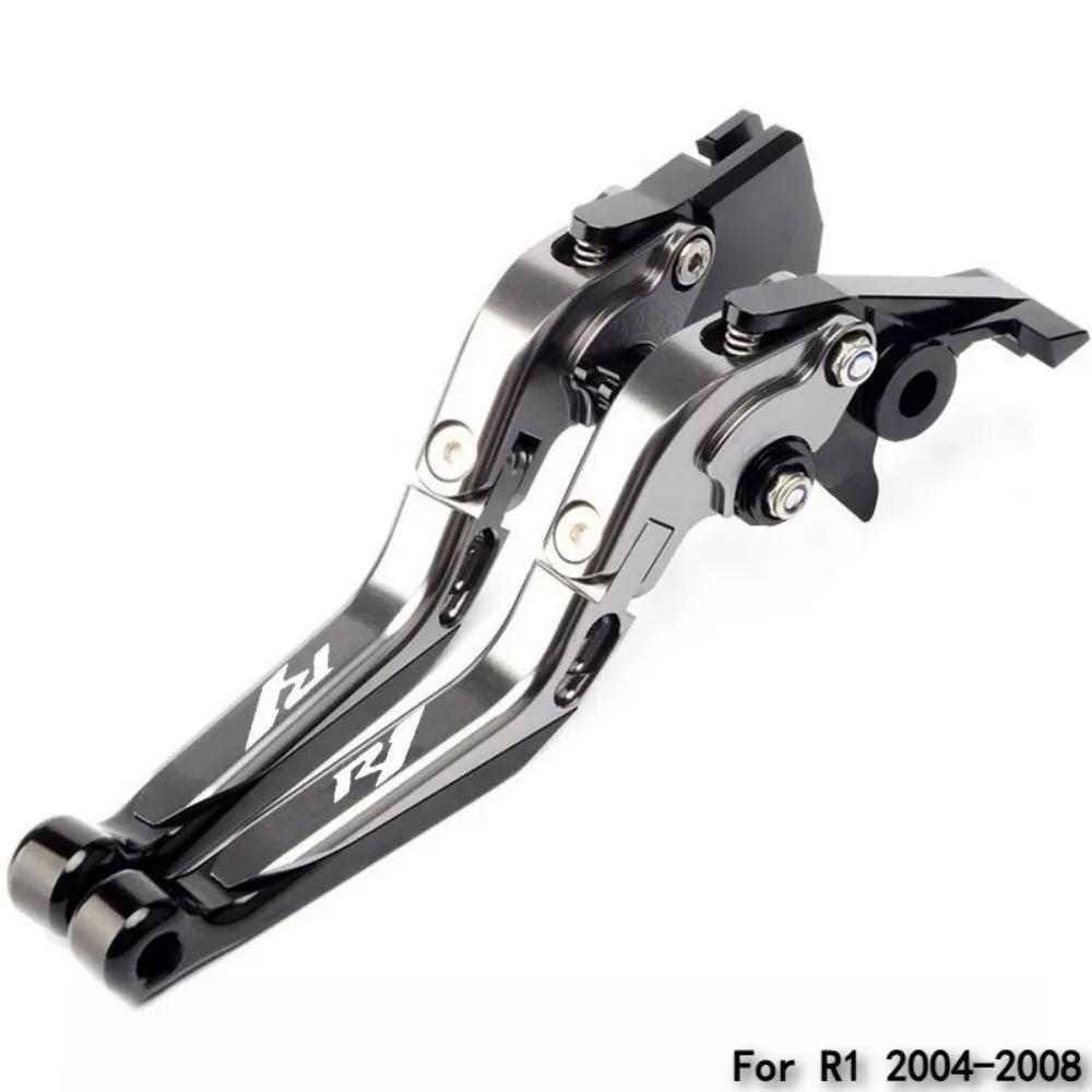 CNC Clutch Lever Brake Lever Set Adjustable Folding Handle Levers Motorcycle Parts For Yamaha YZF R1 2004-2014 YZF-R1 2007 2008