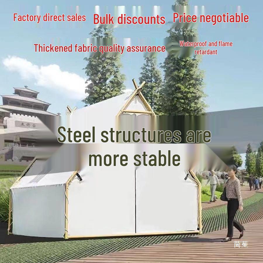 Starry Sky Triangle Tent - House-Shaped B&B Campsite Fabric Rooftop Tent for Outdoor Camping