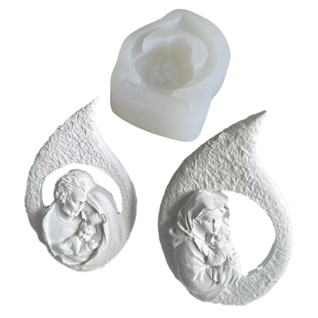 Warm Family Silicone Mold Scented Candle Mold DIY Table Ornament Tool Plasters Craft Making Supplies Easy to Clean