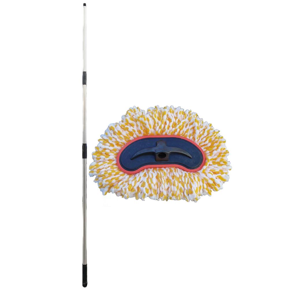 Bright Star Długi Uchwyt Szczotka do Mycia Samochodów - Mop z Miękkim Włosiem do Dużych Pojazdów