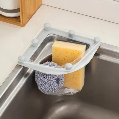 Filtro per lavello da cucina a triangolo, con supporto triangolare, filtro per lavello da cucina, con griglia pieghevole e 30 sacchetti a rete filtrante