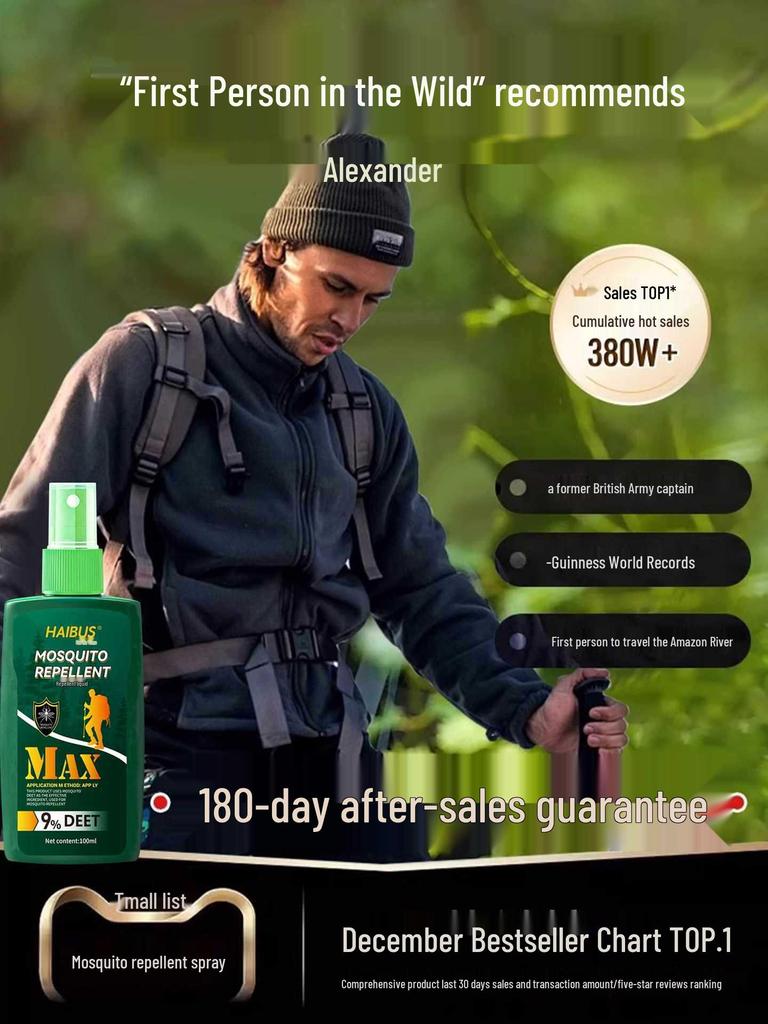 Forest Foundation Kongkenya Heat-Activated DEET Mosquito Repellent Spray for Outdoor Use