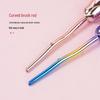 Portable High-End Soft Bristle Makeup Brush - Single Rose Flower Design for Powder and Blush