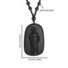 Buddhist Imitation Jade Pendant Necklace for Men Women Religious Buddha Accessories Gift
