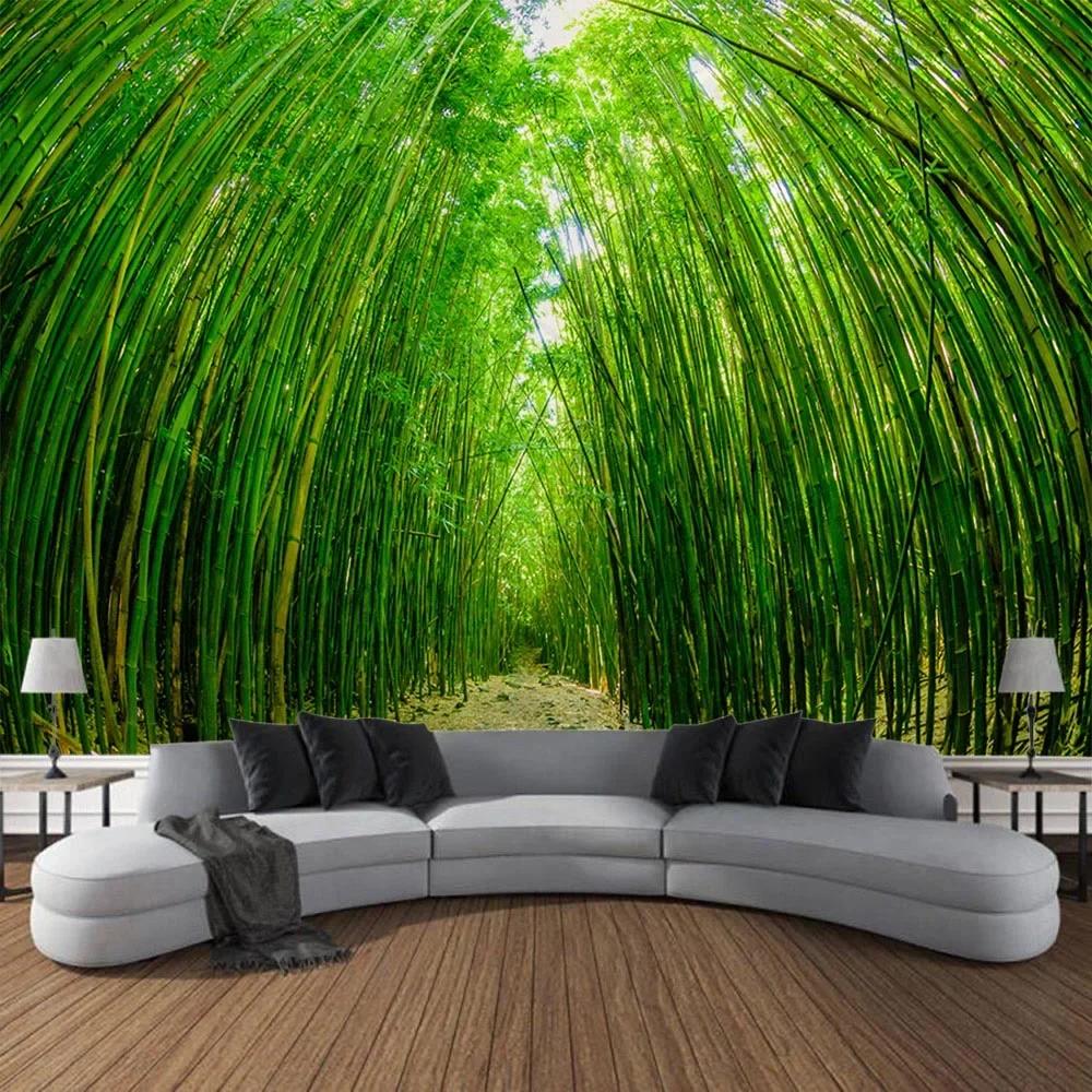 Large 3D Printed Tapestry Green Forest Landscape Wall Hanging Cloth Hippie Bohemian Home Art Decoration Living Room Wall Decor