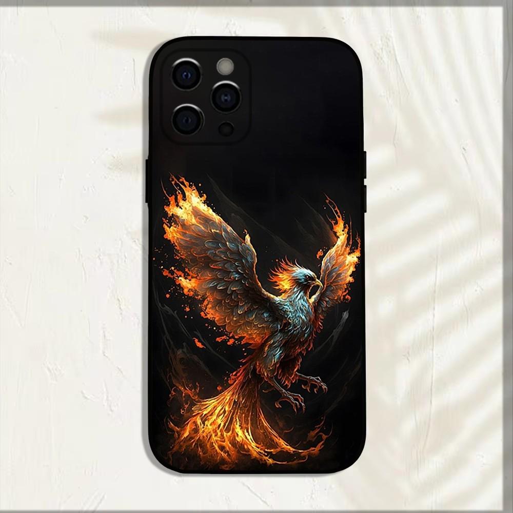 Cool Phoenix Nirvana Phone Case For iPhone 16,15,14,13,12,11,Pro,X,XS,Max,XR,Plus,Mini Soft Black Cover