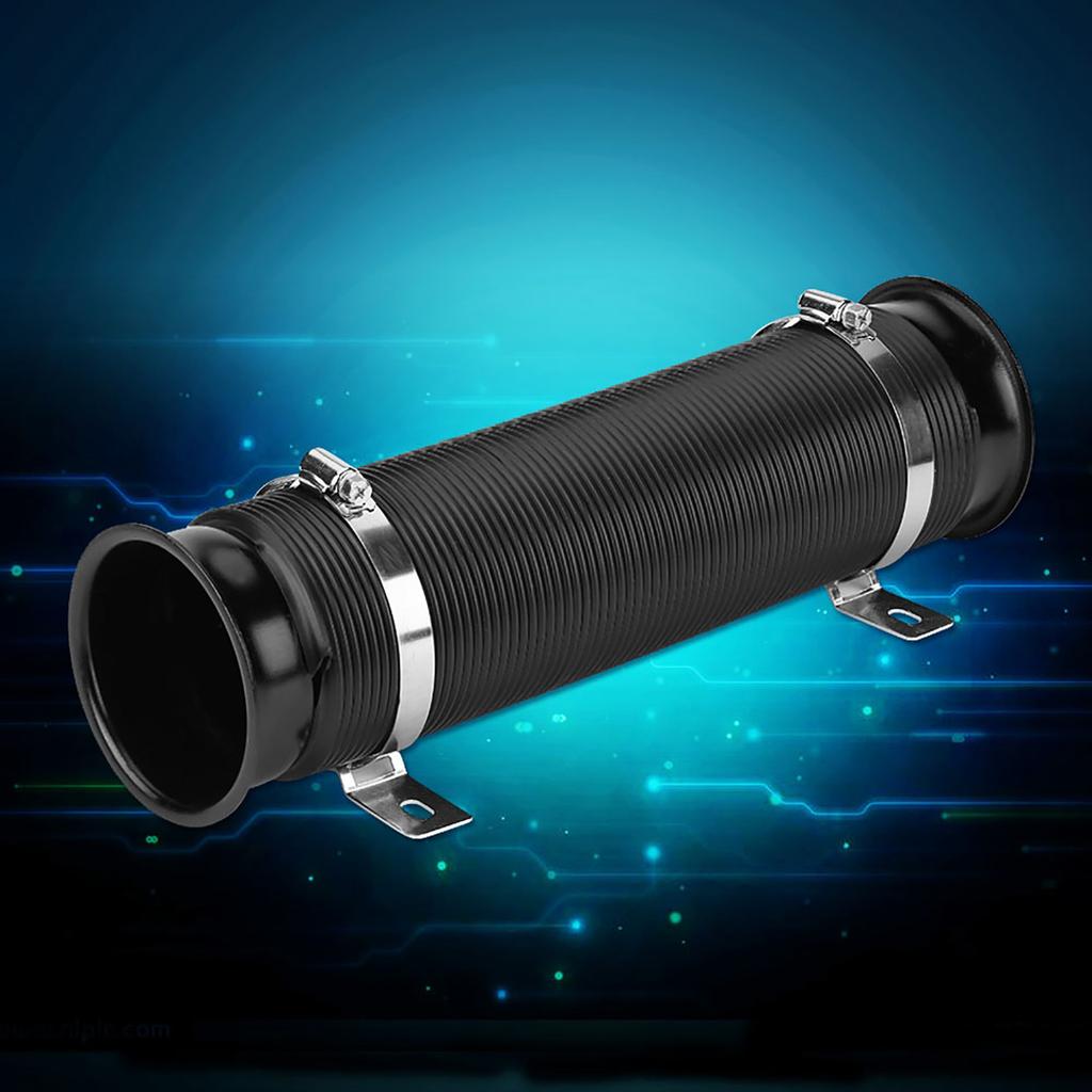 76mm 3inch Universal Car Cold Air Intake Inlet Pipe Flexible Duct Tube Hose Kit Black