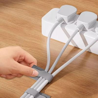 New Reusable Cable Ties Adjustable T-Type Rope Holder Self Adhesive Straps Manager