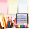 Convenience Stickers with Desktop Calendar Multi-Color Sticky Notes Leather Packaging Box Office Supplies for Students School