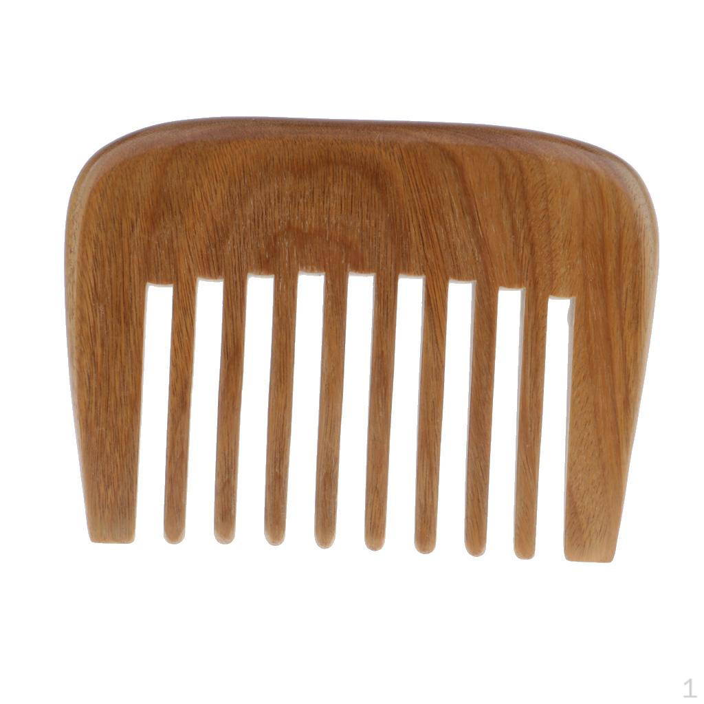 

Деревянная расческа, массажная щетка для распутывания волос с широким карманом, зеленая