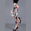2023 Trendy Floral Print Slim Fit Milk Silk Leggings for Women - Plus Size, Elastic, Outerwear