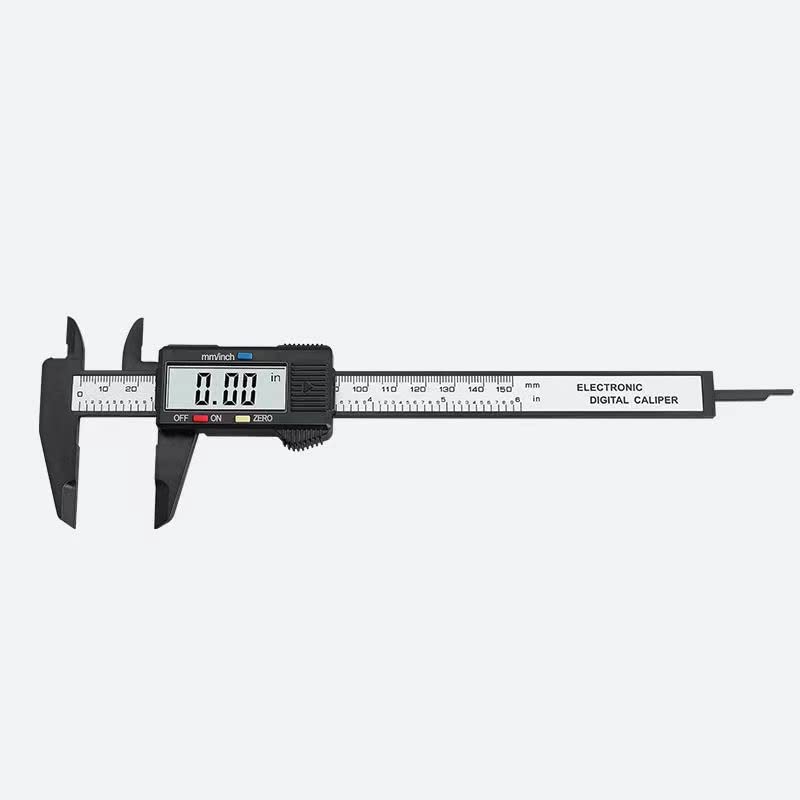 Digital Vernier Carbon Large LCD Precision Measuring Outer Inner Step Battery Included Caliper, 0-150mm, Fiber, Display, Work, Carpentry, DIY, Tool,