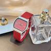 Simple Arc Square Brushed Shell Watch Premium Sense Women's Skin Sense Silicone Silky New Quartz Watch