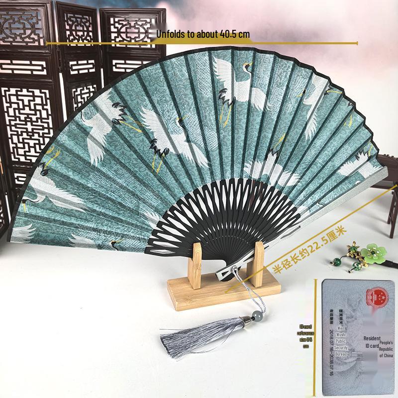 Tradycyjny Chiński Składany Wachlarz Bambusowy do Hanfu i Qipao