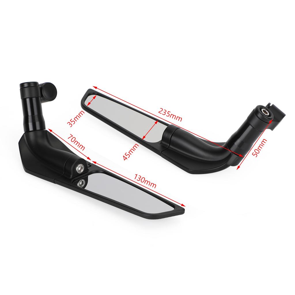 Adjustable Wing Fin Rearview Mirrors For Yamaha MT01 MT03 MT07 MT09 MT10 MT125