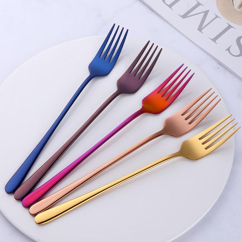 Korean Style Gradient Dessert Fork Set
