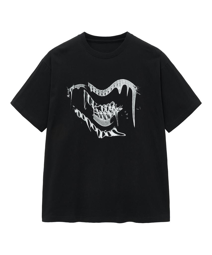 BIG UNION Melting Logo Graphic T-Shirt (Black)