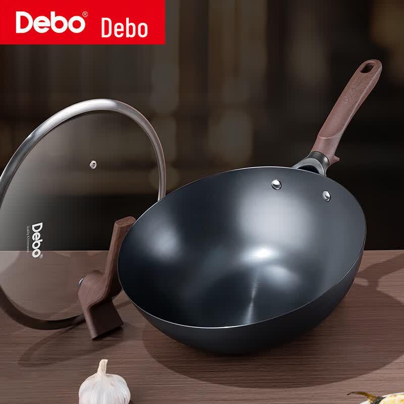 

Debo Zenas 30cm Deep Nitrided Iron Wok with Visible Lid