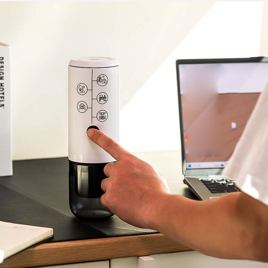 Automatic Capsule Coffee Machine Cordless Portable 17 Bar For Travel Outdoor Car Camping Use