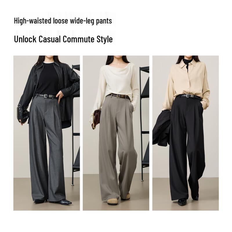 Women's Lyocell Acetate Wide-Leg Suit Pants