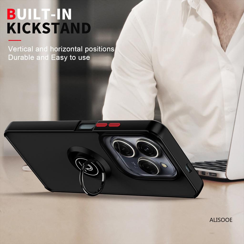 Armor Holder Funda for Tecno Spark 20 Pro Case Magnetic Ring Stand Cover for Infinix Hot 40 Pro Full Protective Shockproof Cover