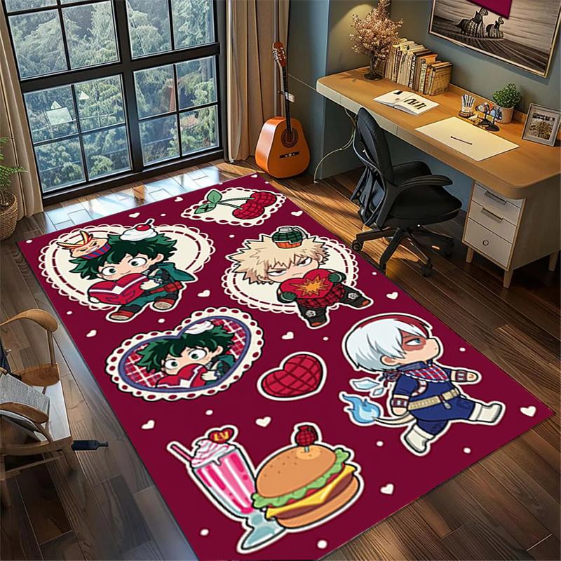 "My Hero Academia" Large Area Rug Carpet Non Slip Washable Floor Mat Bedroom Gamer Room Home Decor—kwq54