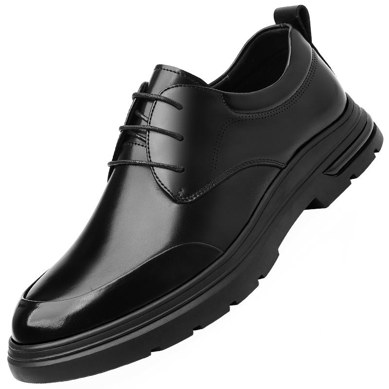 

Fashion Groom s wedding leather shoes High quality luxury style Work and Business Office Black brown Derby high-quality shoes suit 44 чёрный