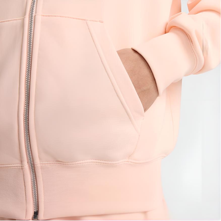 Nike Solid Color Zip-Up Hooded Long Sleeve Sweatshirt Men tops Pink FN3885-664