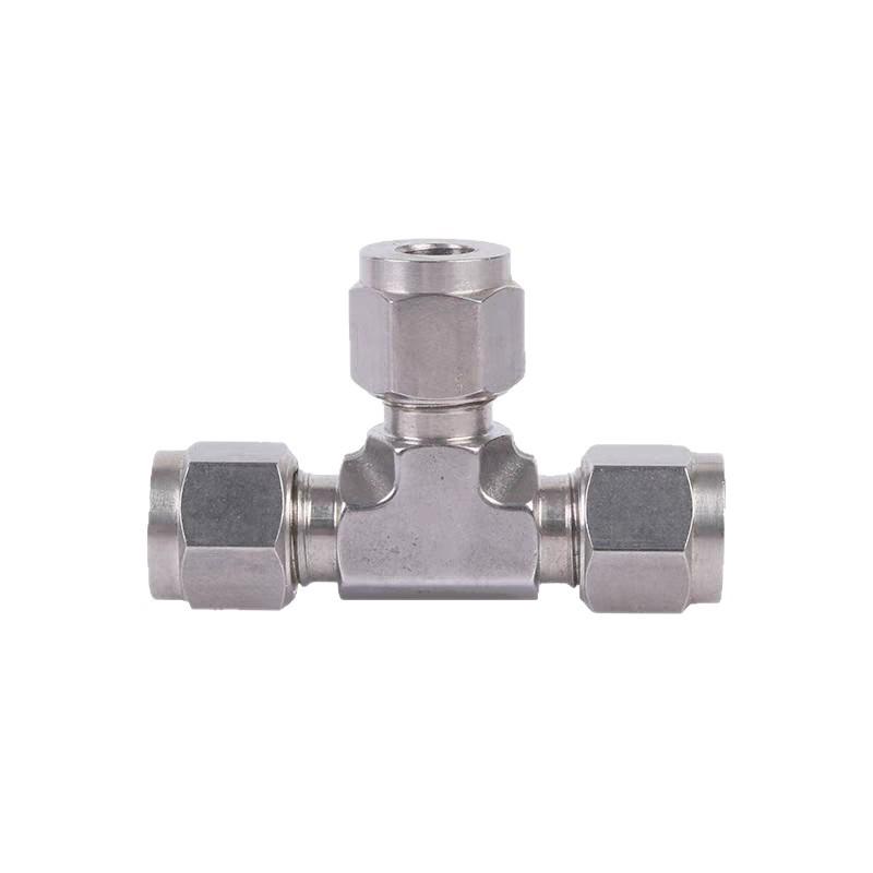 304 Stainless Steel T-Type Tee Connector for Metric/Imperial Pipes