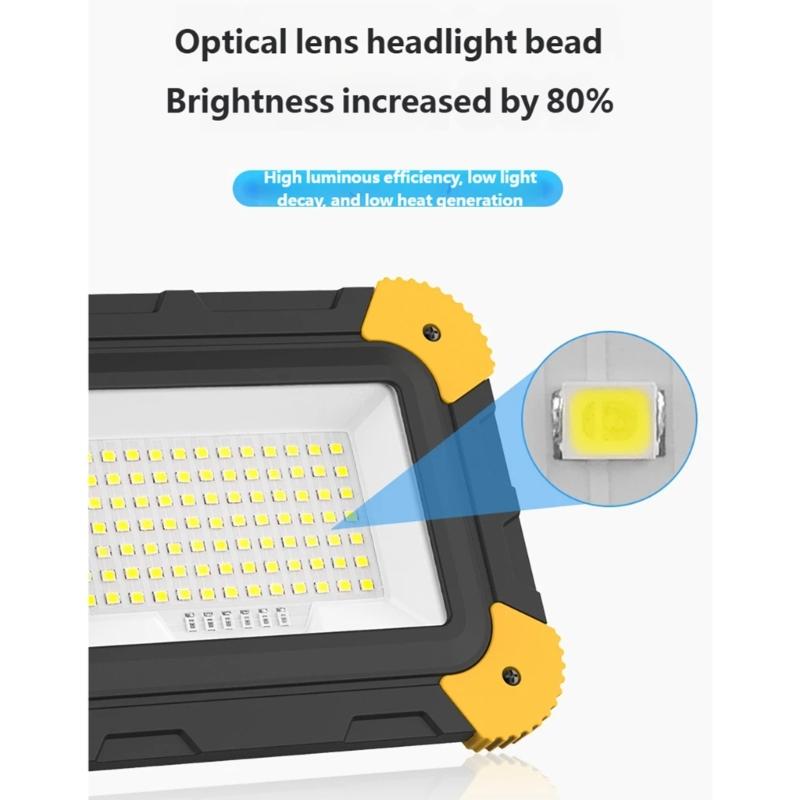 High Brightness LED Camping Lamp With Magnetic Base Portable Rechargeable For Outdoor Adventures Waterproof ABS Material