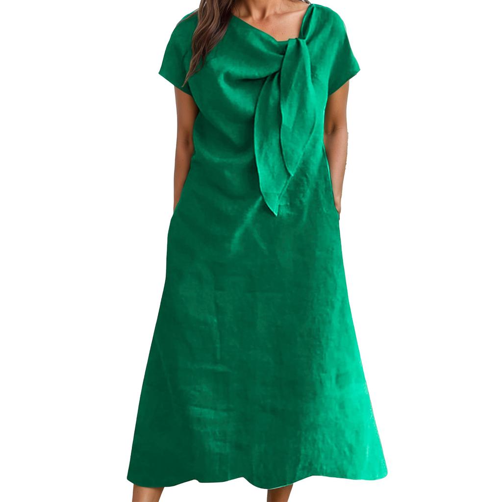 Damen Freizeit- und Mode-Farbenkleid