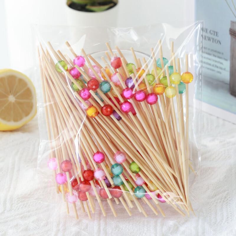 ZISIZ Disposable Acrylic Plum Blossom Cocktail & Fruit Picks