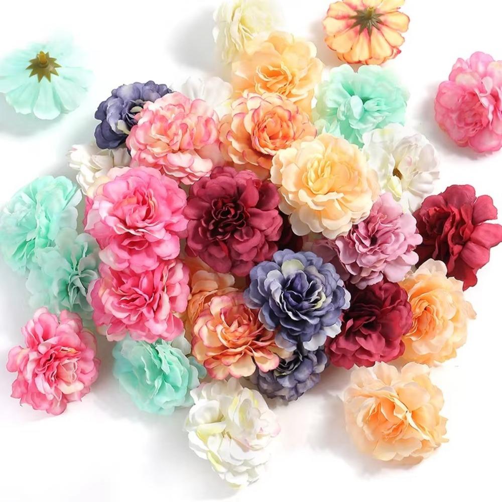 

10PCs Multi-layer Rose Artificial Flowers DIY Hydrangea Flower Fake Flower Head Garland Accessory