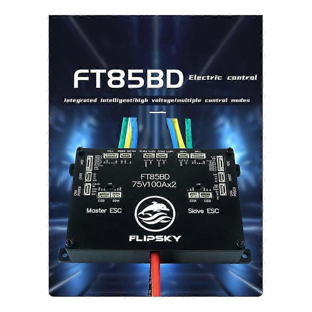 FLIPSKY FT85BD Trazione Doppia Ruota con Interruttore Integrato Driver 84V Può Essere Collegato alle Luci dei Freni, Ho