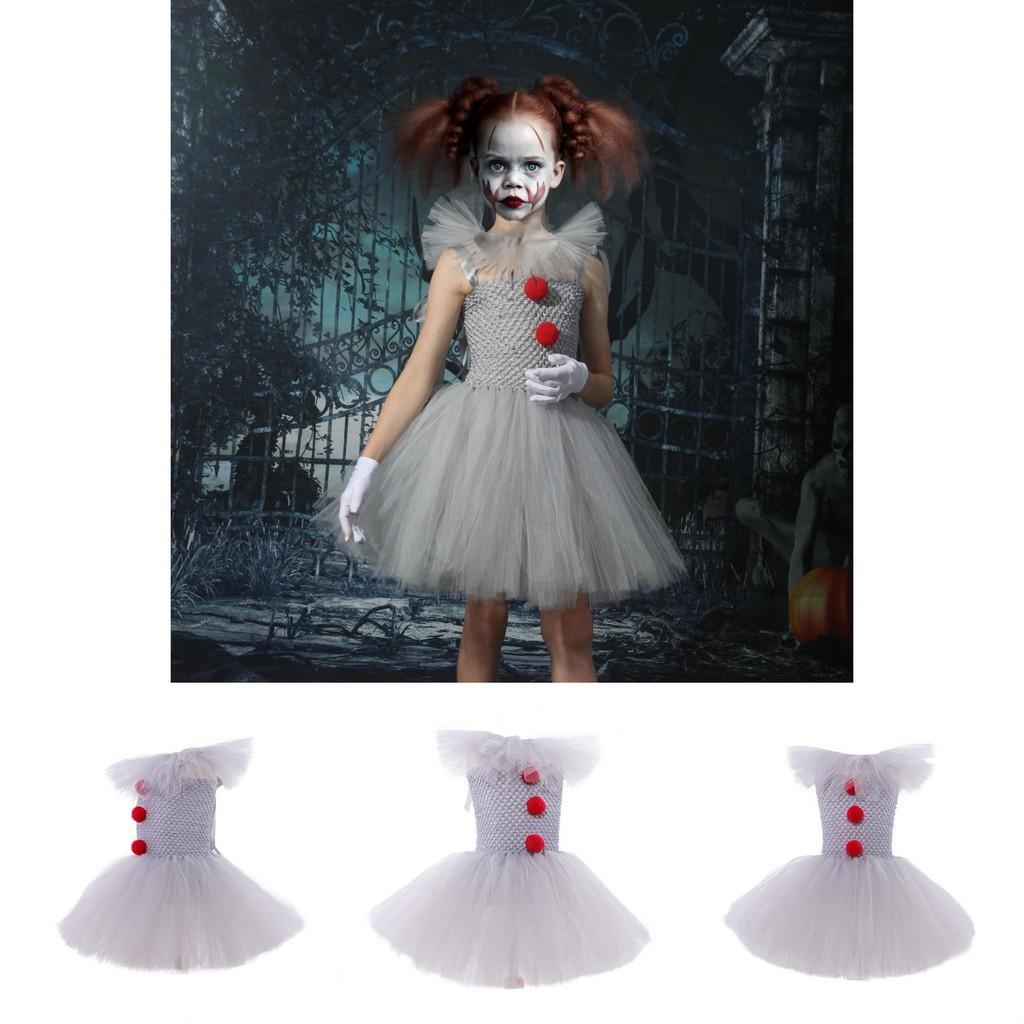 Set Vestito da Clown Principessa Scintillante per Spettacolo di Halloween per Bambini