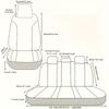 5-Seat Full Coverage Car Seat Covers with Built-in Lumbar Support -Universal for Sedans/SUVs - Durable Breathable Auto Protector