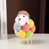 Colorful Sheep Figurines for The Living Room TV Cabinet, Cartoon Heart-shaped Sheep Small Figurine, Children's Room Decoration Item