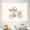 Cute Sloth Cycling Tapestry Forest Animal Wall Hanging Bohemian Home Decor Dorm Room Aesthetic Room Decor Nature Wall Art Gift