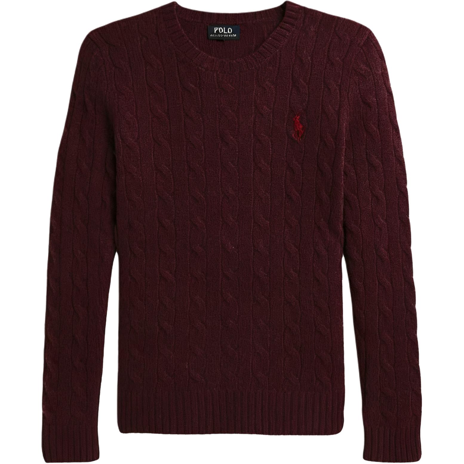 

Polo Ralph Lauren Вязаный свитер из шерсти с круглым вырезом, однотонный, женский свитер 211581065-023 XS