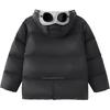 Asics Down Jacket Fashion Versatile Hooded Zipper Long Sleeve Kids outerwear Black 334241073002-001