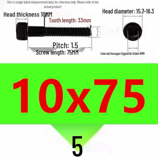 High-Strength Grade 12.9 Internal Hex Head Screws M1.4-M20