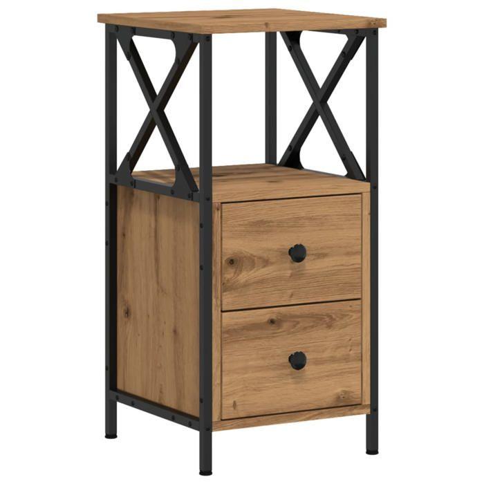 VidaXL Bedside Table Artisan Oak 34x35.5x70 Cm Engineered Wood, Bedside Furniture, Side Table, Bed Cabinet, 857252
