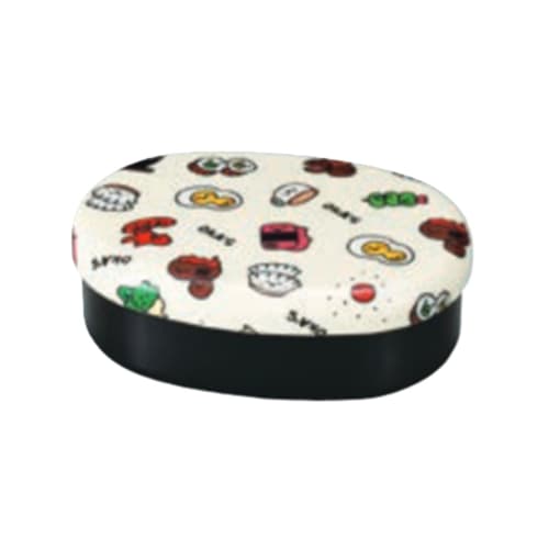 

Tatsumiya OKA S Cloth-Covered Oval Single-Tier Lunch Box, White, 480cm, 30511