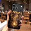 Gold Phoenix Pattern 2D Phone Case for iPhone 17 16 15 14 13 12 11 X XR XS Max Pro 8 plus - Glass Protective Cover