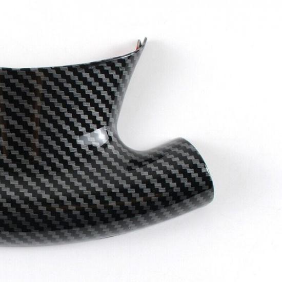 Carbon Fiber Look Steering Wheel Panel Cover Trim For BMW 3 Series E90 2005-2012